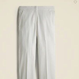 Nwt J.Crew Kate Straight Leg Pants White Bi-Stretch Cotton Blend NWT Size 4